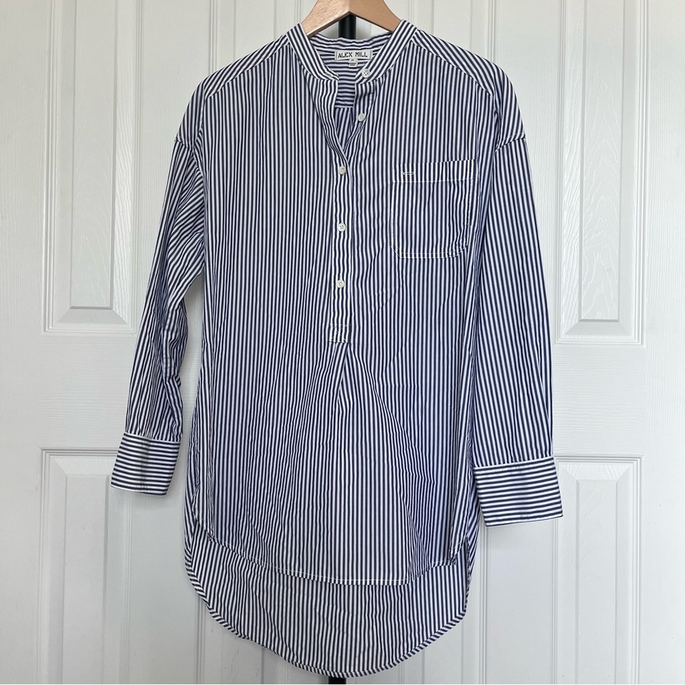 Alex Mill Popover Navy & White Stripe Tunic